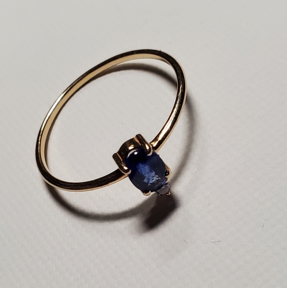14K Gold Sapphire/Diamond Ring, 10 - Picture 9 of 14